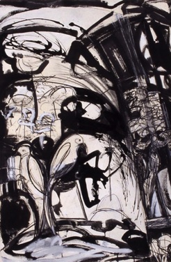 Thai Cafe
Charcoal, acrylic & ink on paper, 112 x 76cm Thai Cafe
Charcoal, acrylic & ink on paper, 112 x 76cm